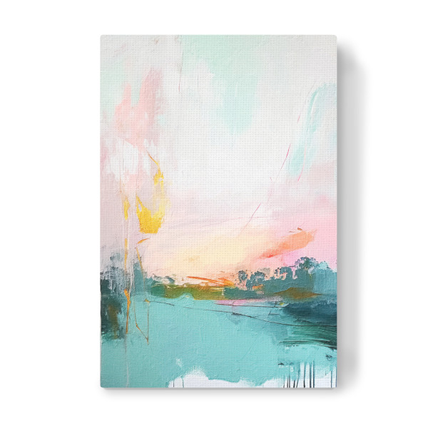 Leinwandbild "Abstrakter Sonnenaufgang D" artboxONE - Abstrakt - Abstrakt,Bunt,Dekorativ