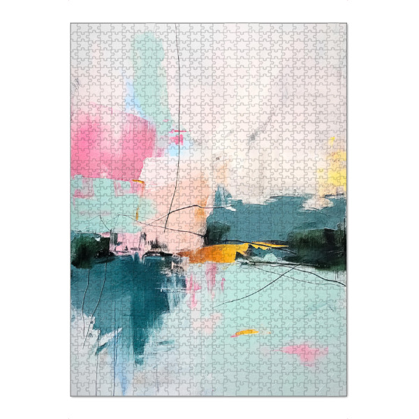 Puzzle Ravensburger "Abstrakter Sonnenaufgang F" artboxONE - Abstrakt - Abstrakt,Bunt,Dekorativ - Bild abstrakt