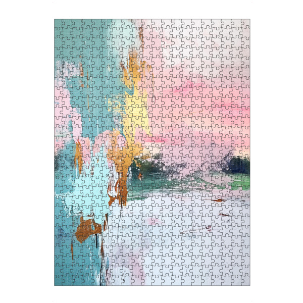 artboxONE Puzzle "Abstrakter Sonnenaufgang H" artboxONE - Abstrakt - Abstrakt,Bunt,Dekorativ - Bild abstrakt