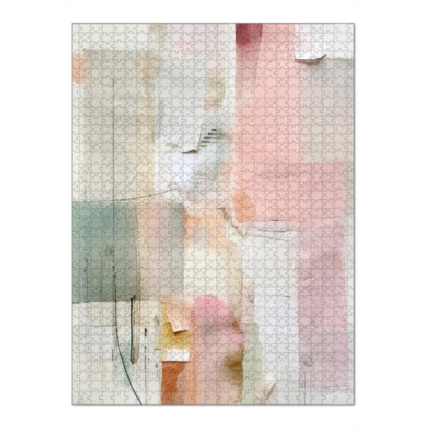 Puzzle Ravensburger "Pastell-Blütenblatt-Collage L" artboxONE - Floral,Abstrakt - Collage,Blumen,Blumen,Blütenblätter,Dekorativ - Bild collage