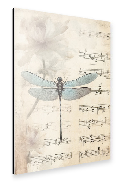 Alu-Dibond "Musikalische Libelle F" 30x20 cm artboxONE