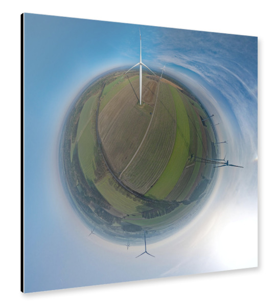 Alu-Dibond "Windrad im Windenergiepark" 30x30 cm artboxONE