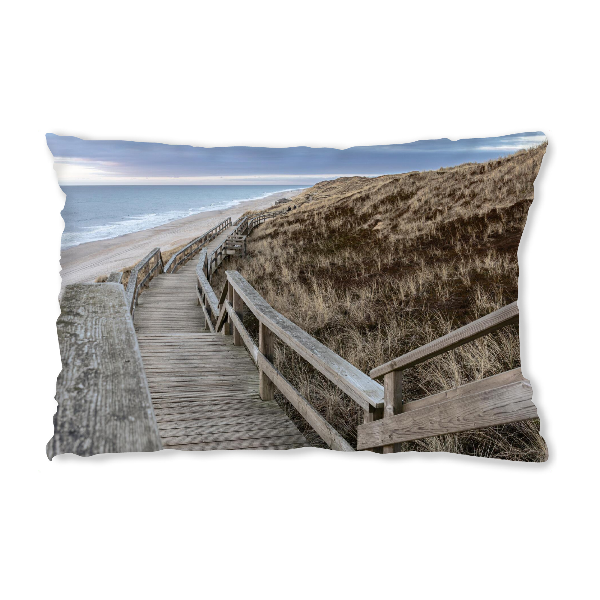 Design-Kissen "Sylt - Abendstimmung" artboxONE - Natur - Meer,Natur,Sylt,Strand,Holz,Rustikal - Bild meer