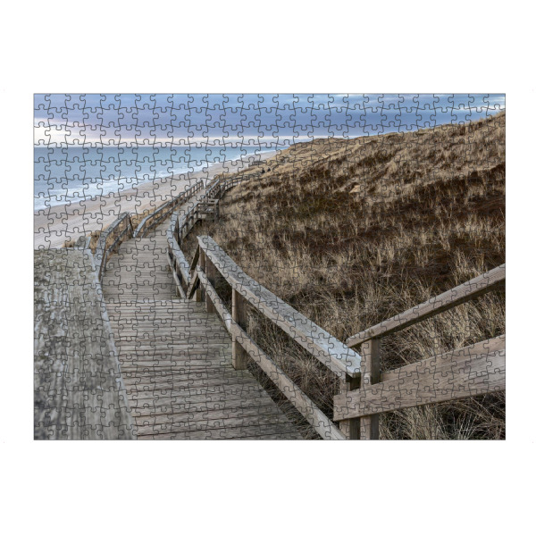 Puzzle Ravensburger "Sylt - Abendstimmung" artboxONE - Natur - Meer,Natur,Sylt,Strand,Holz,Rustikal - Bild meer