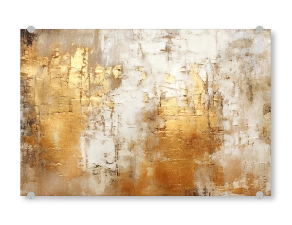 Acrylglasbild "Elfenbein und Gold Grunge I" artboxONE - Abstrakt - Gold,Abstrakt,Grunge,Dekorativ