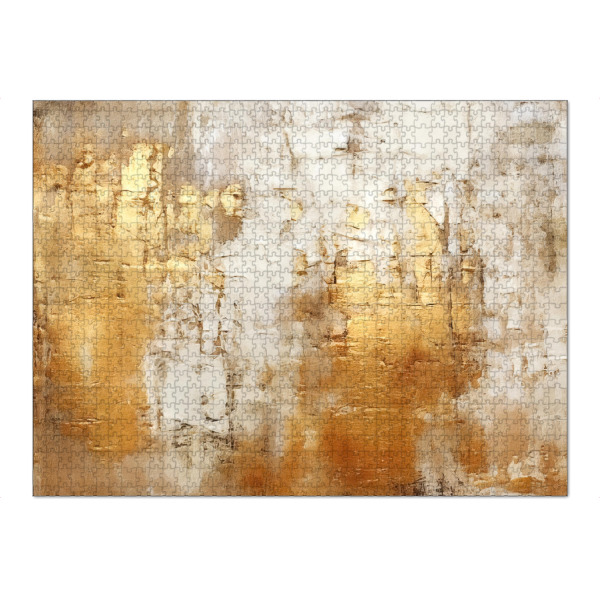 Puzzle Ravensburger "Elfenbein und Gold Grunge I" artboxONE - Abstrakt - Gold,Abstrakt,Grunge,Dekorativ - Bild gold
