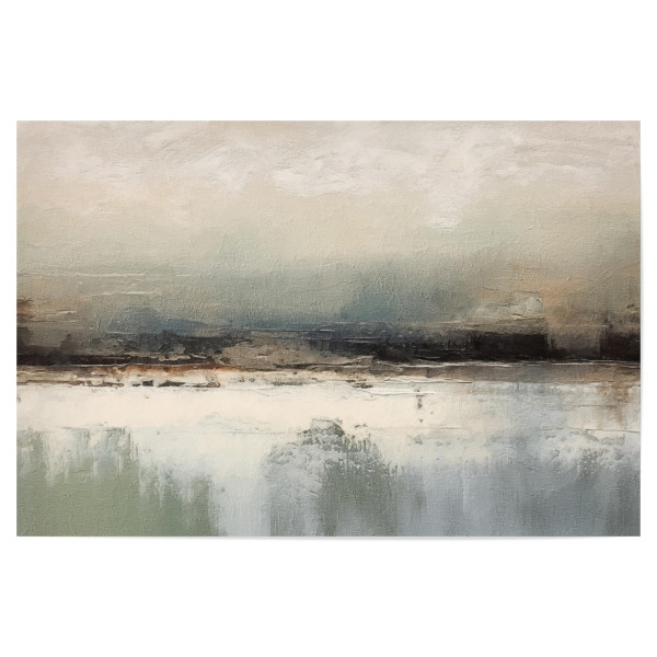 Poster 30x20 cm "Gedämpfte abstrakte Landschaft I" artboxONE - Natur,Abstrakt - Landschaft,Wasser,Natur,Bäume,Neutral,Abstrakt,Horizont