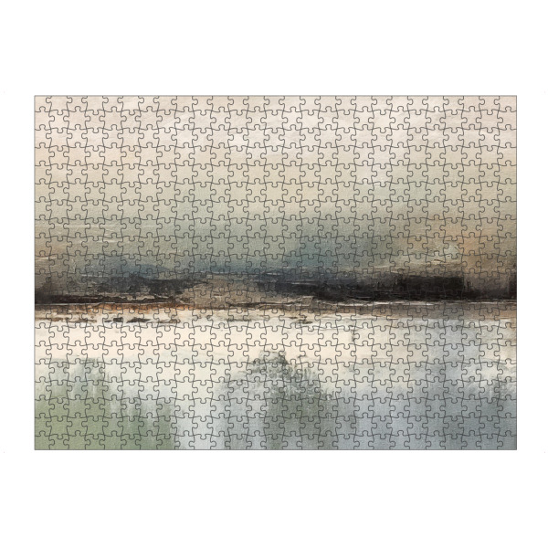 Puzzle Ravensburger "Gedämpfte abstrakte Landschaft I" artboxONE - Natur,Abstrakt - Landschaft,Wasser,Natur,Bäume,Neutral,Abstrakt,Horizont