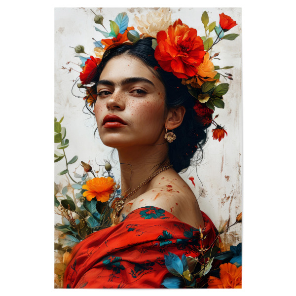 Poster 30x20 cm "Porträt einer Mexikanerin A" artboxONE - Menschen - Frau,Mexiko,Mexikaner,Dame,Mädchen,Porträt,Malerei