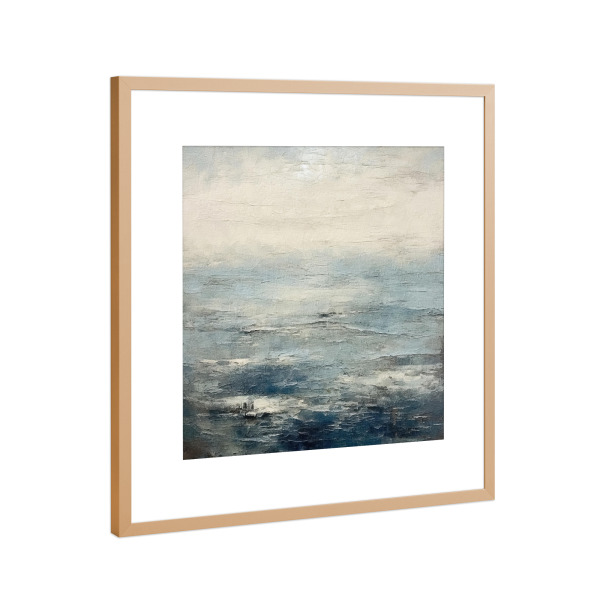 Poster mit Rahmen Kupfer "Rustikale Meereslandschaft L" artboxONE - Abstrakt - Küste,Meer,Dekorativ,Abstrakt