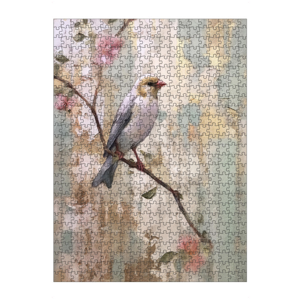 artboxONE Puzzle "Kirschblütenvogel F" artboxONE - Natur,Floral,Tiere - Tiere,Vögel,Natur,Blumen,Blumen,Blüte,Kirschblüte - Bild tiere