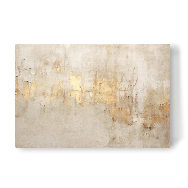 Leinwandbild "Elfenbein und Gold Grunge F" artboxONE - Abstrakt - Gold,Abstrakt,Grunge,Dekorativ
