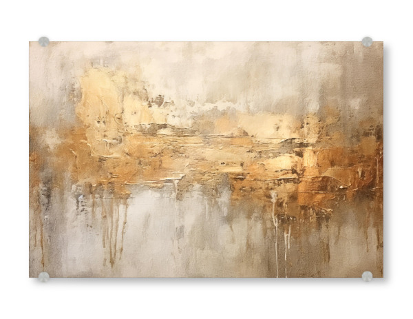 Acrylglasbild "Elfenbein und Gold Grunge G" artboxONE - Abstrakt - Gold,Grunge,Abstrakt,Dekorativ