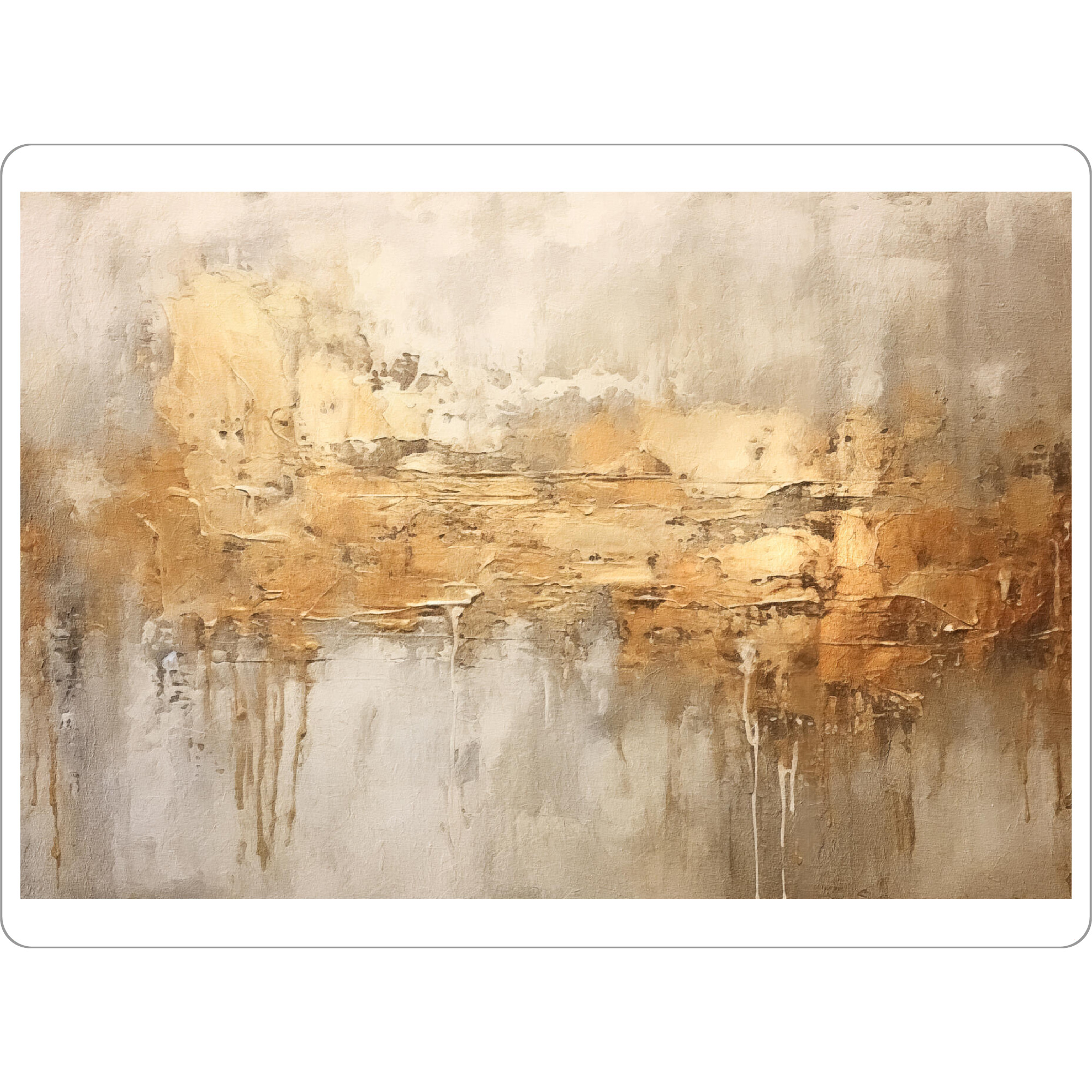 Tischset "Elfenbein und Gold Grunge G" artboxONE - Abstrakt - Gold,Grunge,Abstrakt,Dekorativ - Bild gold