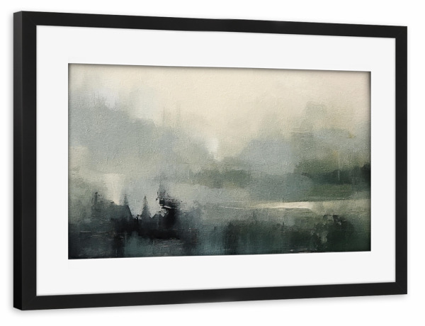 Poster mit Rahmen schwarz "Gedämpfte abstrakte Landschaft H" artboxONE - Natur,Abstrakt - Landschaft,Natur,Horizont,Neutral,Abstrakt