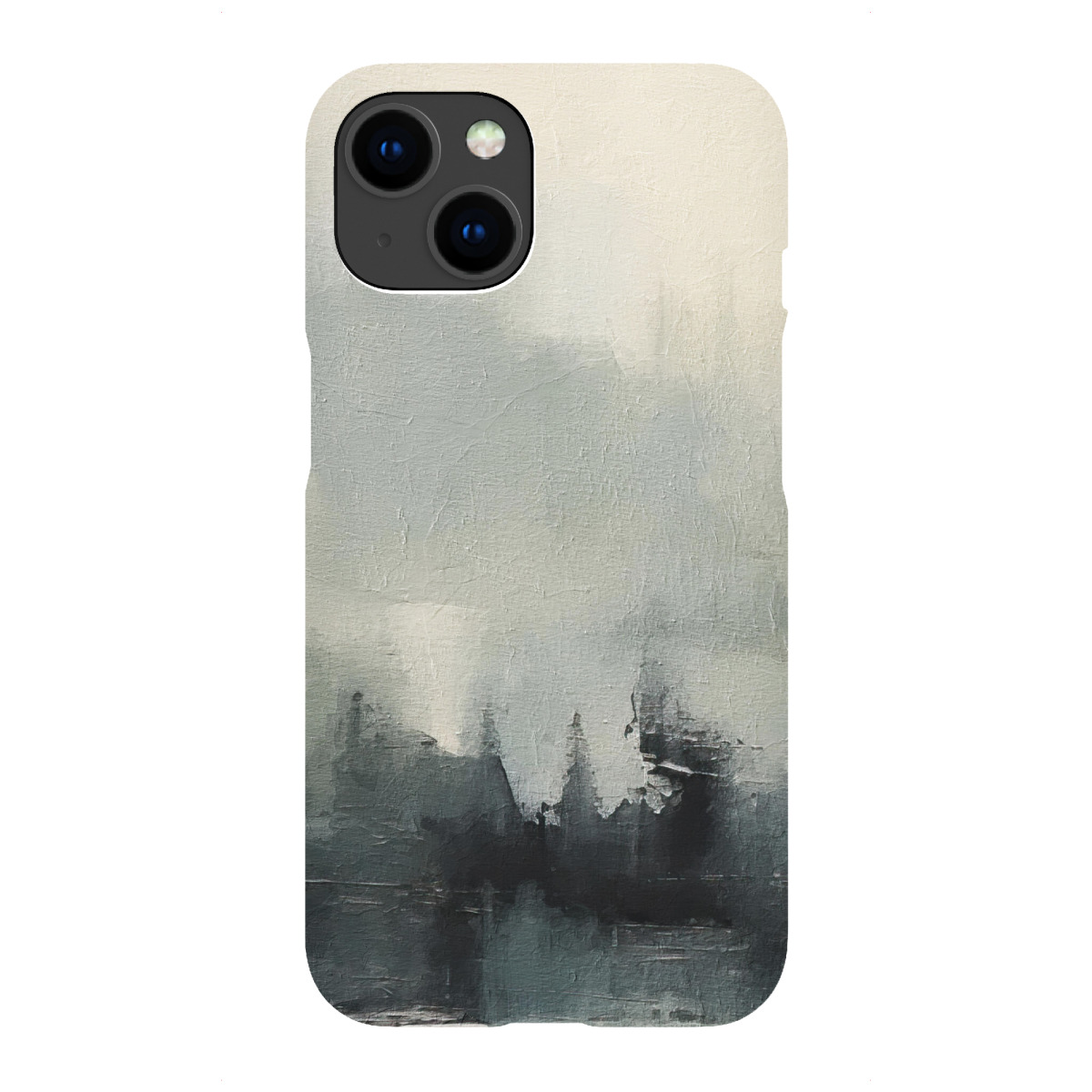 "Gedämpfte abstrakte Landschaft H"für iPhone - Premium-Case Handyhülle artboxONE
