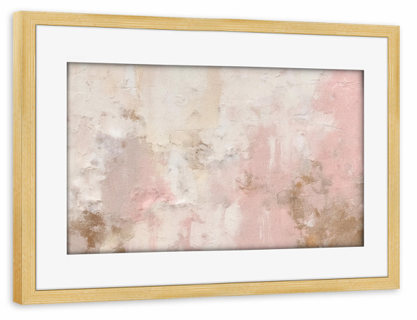 Poster mit Rahmen kiefer "Rosa Grunge C" artboxONE - Abstrakt - Rosa,Grunge,Abstrakt,Dekorativ