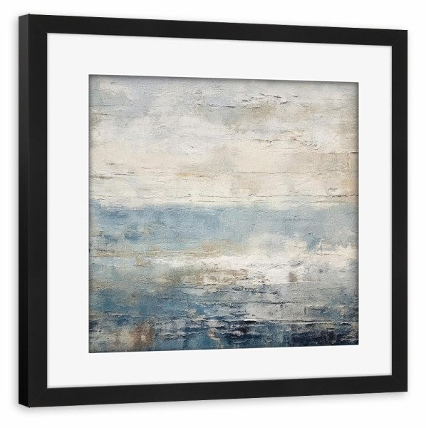 Poster mit Rahmen schwarz "Rustikale Meereslandschaft I" artboxONE - Abstrakt - Abstrakt,Küstennah,Meer,Dekorativ