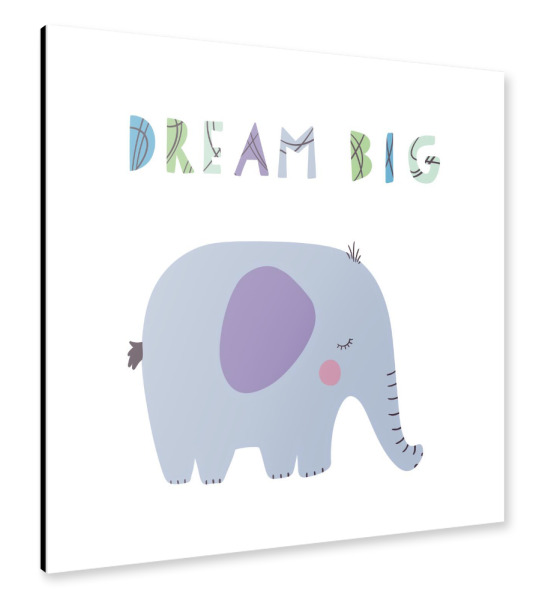 Alu-Dibond "Dream bigg" 30x30 cm artboxONE