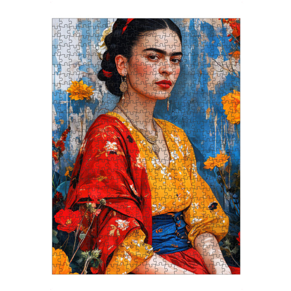 Puzzle Ravensburger "Hallo Frida" artboxONE - Menschen - Frida kahlo,Frida,Frau,Dame,Mädchen,Mexikaner,Porträt - Bild frida kahlo