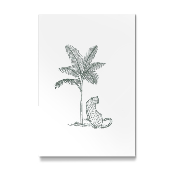Galerie-Print "Cheetah and palm tree" 30x20 cm artboxONE