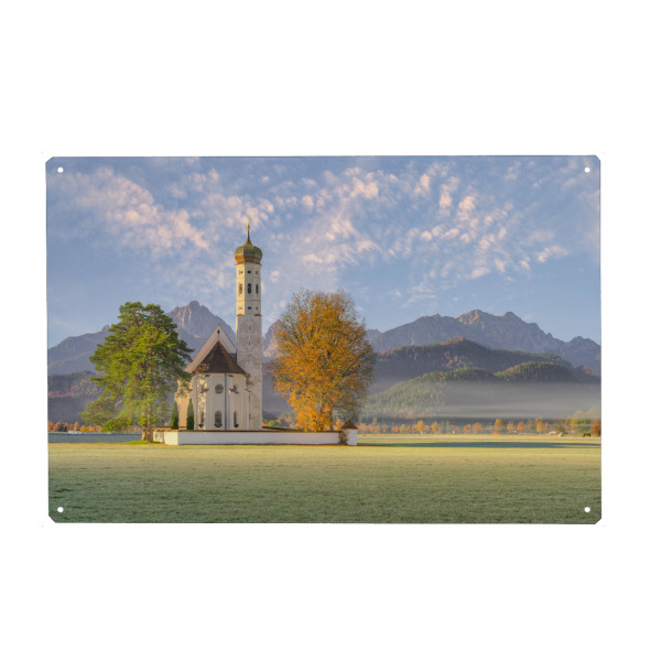 Metall Poster "St. Coloman in Schwangau" artboxONE - Natur,Reise,Reise / Länder