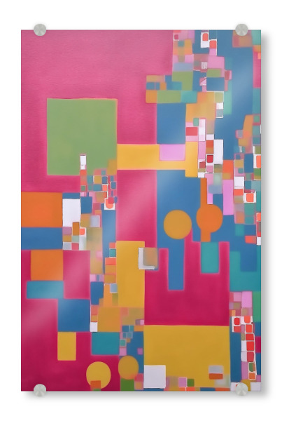 Acrylglasbild "Viereck Malerei" artboxONE - Abstrakt,Geometrie