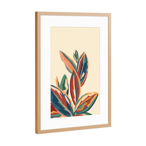 Poster mit Rahmen Kupfer "Mediterrane Botanik" artboxONE - Natur