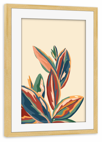 Poster mit Rahmen kiefer "Mediterrane Botanik" artboxONE - Natur