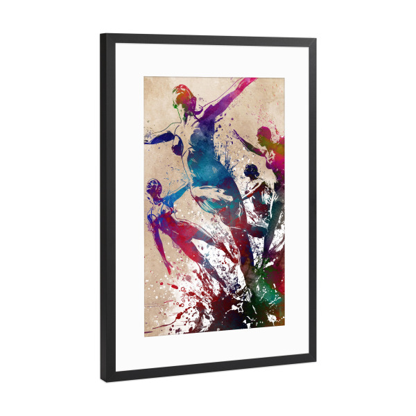 Poster mit Rahmen Schwarz (Metallic) "Synchronschwimmsport B" artboxONE - Sport,Sport / Sommerspiele