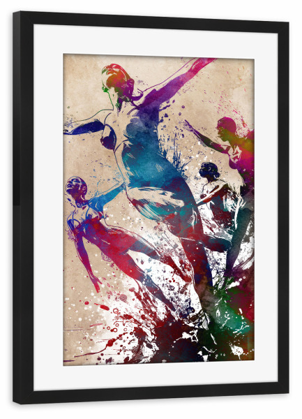 Poster mit Rahmen schwarz "Synchronschwimmsport B" artboxONE - Sport,Sport / Sommerspiele