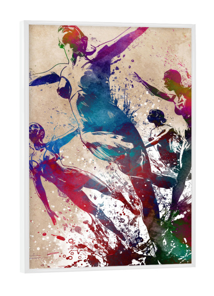 Poster mit weißem Rahmen "Synchronschwimmsport B" artboxONE - Sport,Sport / Sommerspiele