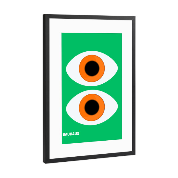 Poster mit Rahmen Schwarz (Metallic) "Bauhaus 2 eye" artboxONE - Abstrakt - Bauhaus,Contemporary,Retro,Geometric,Bauhaus art,Bauhaus style,Modern