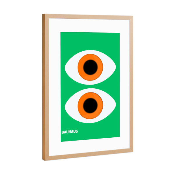 Poster mit Rahmen Kupfer "Bauhaus 2 eye" artboxONE - Abstrakt - Bauhaus,Contemporary,Retro,Geometric,Bauhaus art,Bauhaus style,Modern