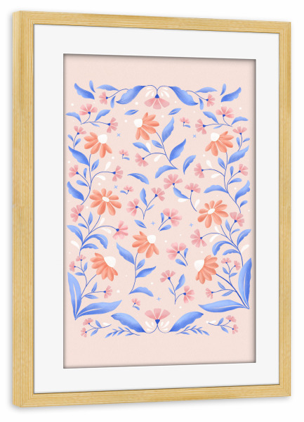 Poster mit Rahmen kiefer "Frühlingsgefühle" artboxONE - Floral