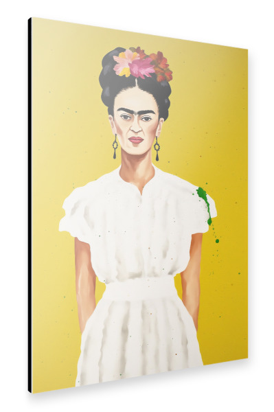 Alu-Dibond "Fridas gelbe Kunstwelt" 30x20 cm artboxONE