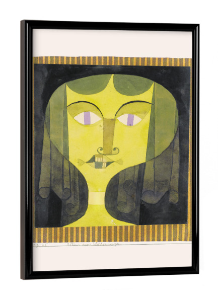 Poster mit schwarzem Rahmen "Paul Klee - Portrait einer Frau" artboxONE - Abstrakt,Menschen