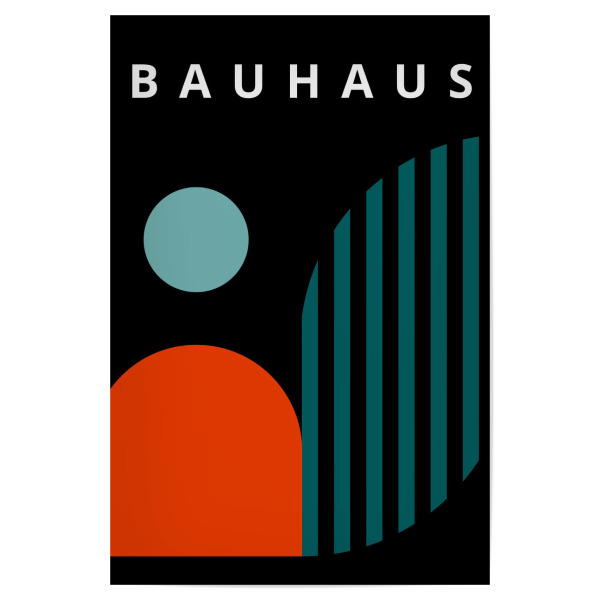 Poster 30x20 cm "Bauhaus x" artboxONE - Abstrakt,Geometrie - Bauhaus,Contemporary,Retro,Geometric,Bauhaus art,Bauhaus style,Modern,Minimalism