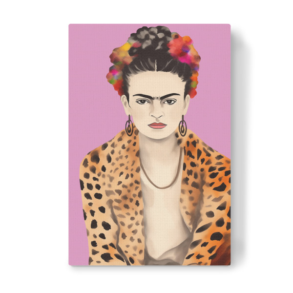 Leinwandbild "Frida leo Outfit rosa-pink" artboxONE - Floral,Menschen,Fashion