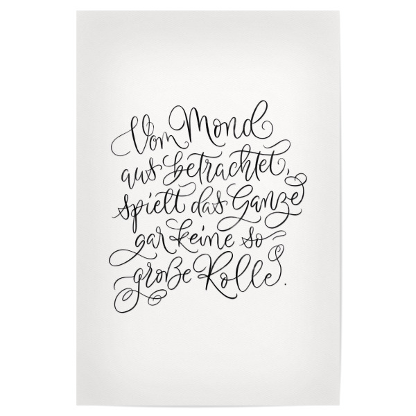 Poster 30x20 cm "Vom Mond aus betrachtet" artboxONE - Typografie,Liebe