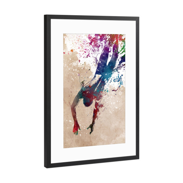 Poster mit Rahmen Schwarz (Metallic) "Schwimmsportkunst M" artboxONE - Sport,Sport / Sommerspiele - Schwimmen,Schwimmer,Schwimmen,Tauchen,Wasser,Sport