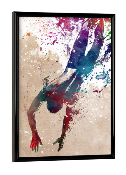 Poster mit schwarzem Rahmen "Schwimmsportkunst M" artboxONE - Sport,Sport / Sommerspiele - Schwimmen,Schwimmer,Schwimmen,Tauchen,Wasser,Sport