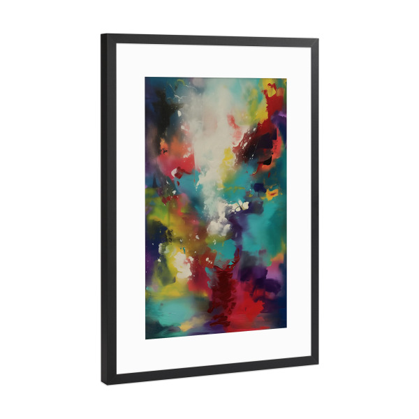 Poster mit Rahmen Schwarz (Metallic) "Abstrakte Dynamik" artboxONE - Abstrakt,Geometrie,Marmor