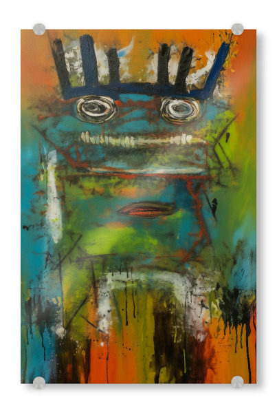 Acrylglasbild "Abstrakter Froschkönig" artboxONE - Tiere,Abstrakt,Geometrie