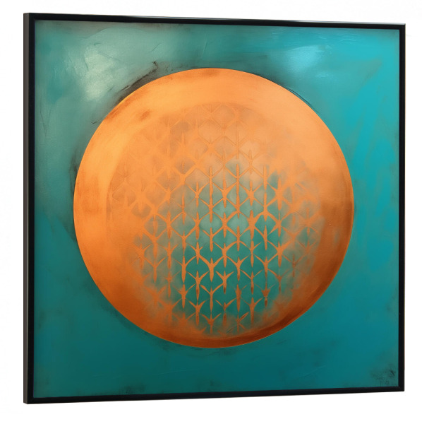 Poster mit schwarzem Rahmen 30x30 cm "Runde Meditation" artboxONE - Abstrakt,Geometrie