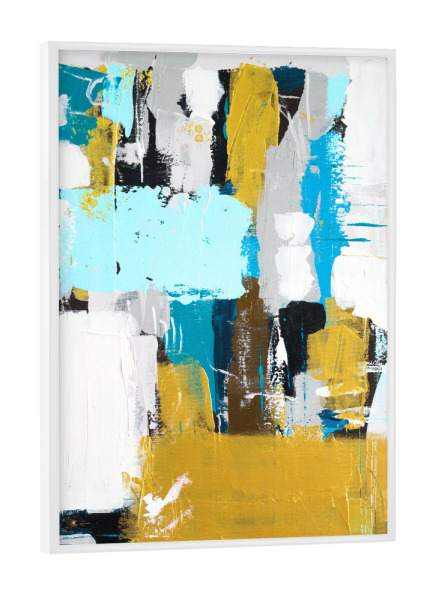 Poster mit weißem Rahmen "Tove Höglund - Coffee Break" artboxONE - Abstrakt - Abstrakt,Modern,Pinsel,Farbenfroh,Bunt,Maximalism,Farbe