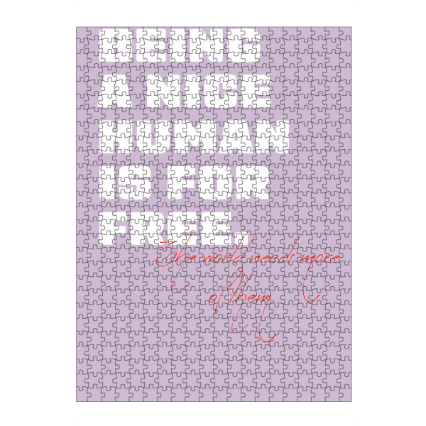 artboxONE Puzzle "Malou Studio - Being a nice Human" artboxONE - Typografie,Lustig