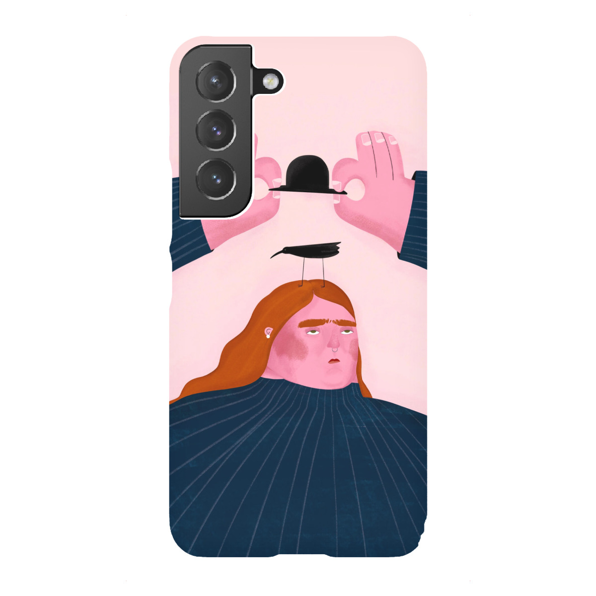 "Oh. Ofi - Vogel auf dem Kopf"für Samsung Galaxy - Premium-Case Handyhülle artboxONE