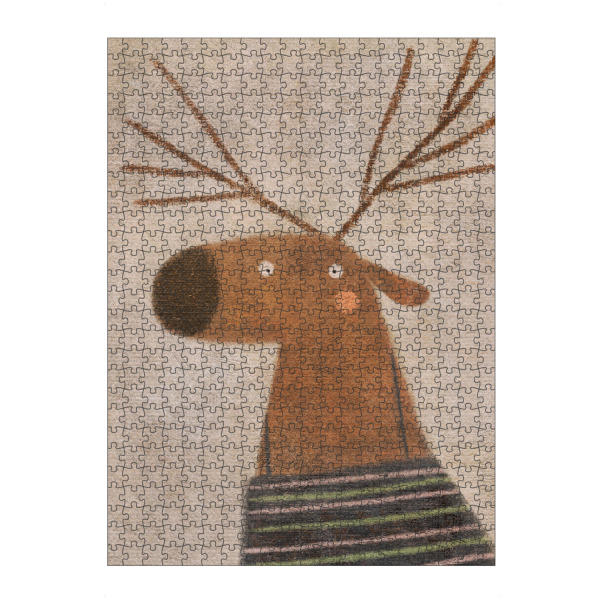 Puzzle Ravensburger "Nelli Suneli - deer" artboxONE - Natur,Für Kinder,Tiere - Illustration,Kinderzimmer,Kind,Tier,Wald,Hirsch,Reh,Bambi