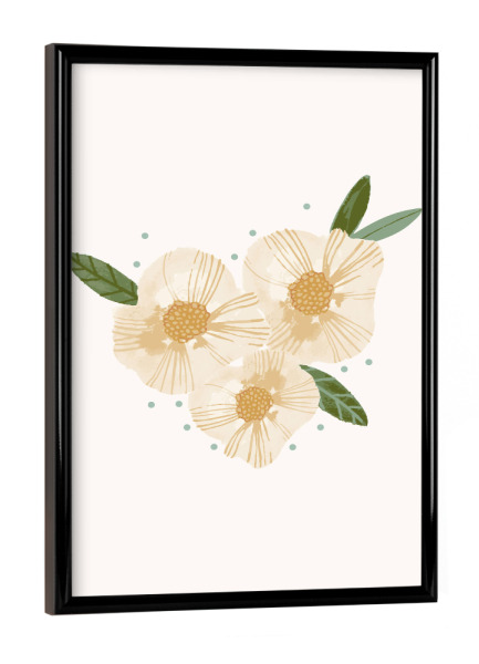 Poster mit schwarzem Rahmen "Lisa Dolson - Floral" artboxONE - Natur,Floral - Natur,Pflanze,Blumenstrauß,Blüten,Blumen,Botanik